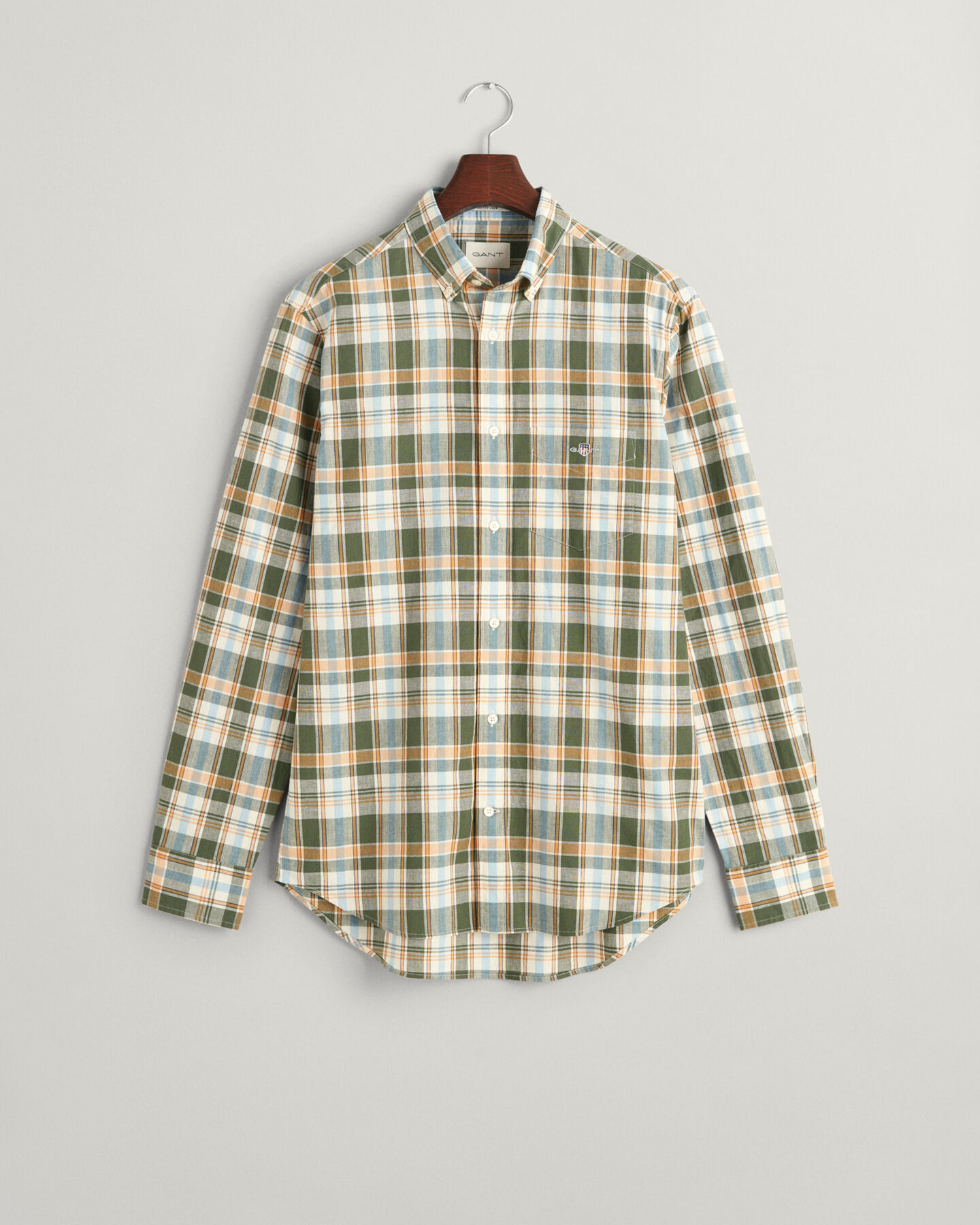 Regular Fit Checked Cotton Linen Shirt