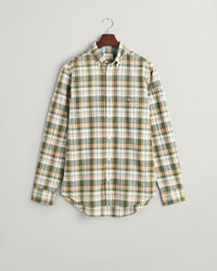 Regular Fit Checked Cotton Linen Shirt