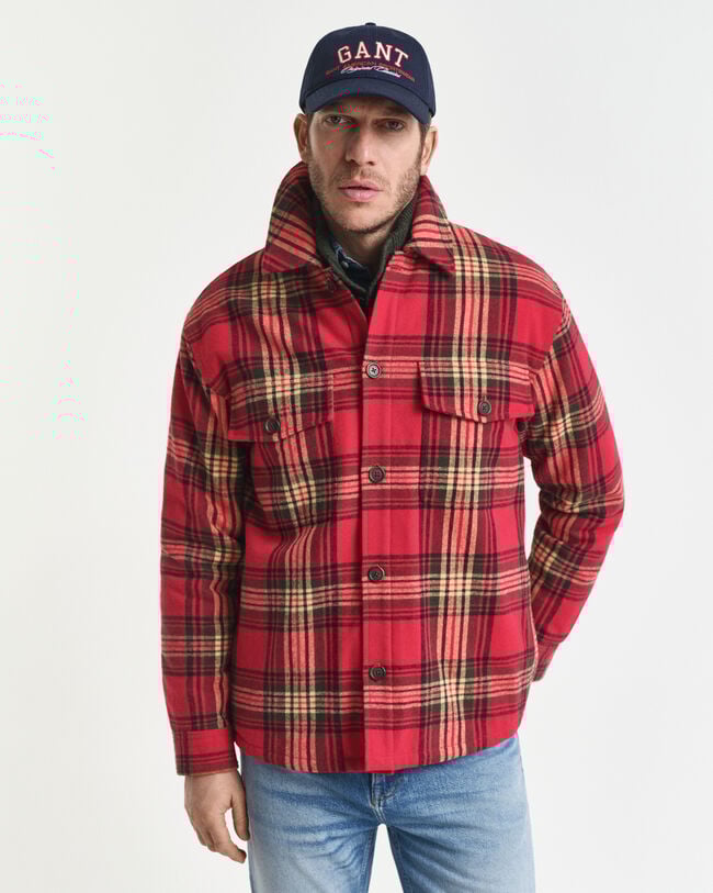 Relaxed Fit Checked Padded Overshirt