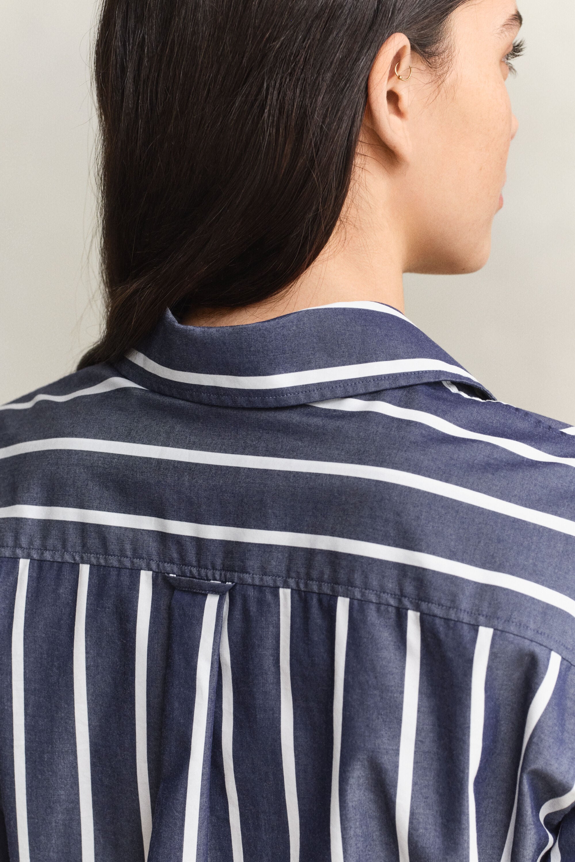 Relaxed Fit Striped Classic Poplin Shirt
