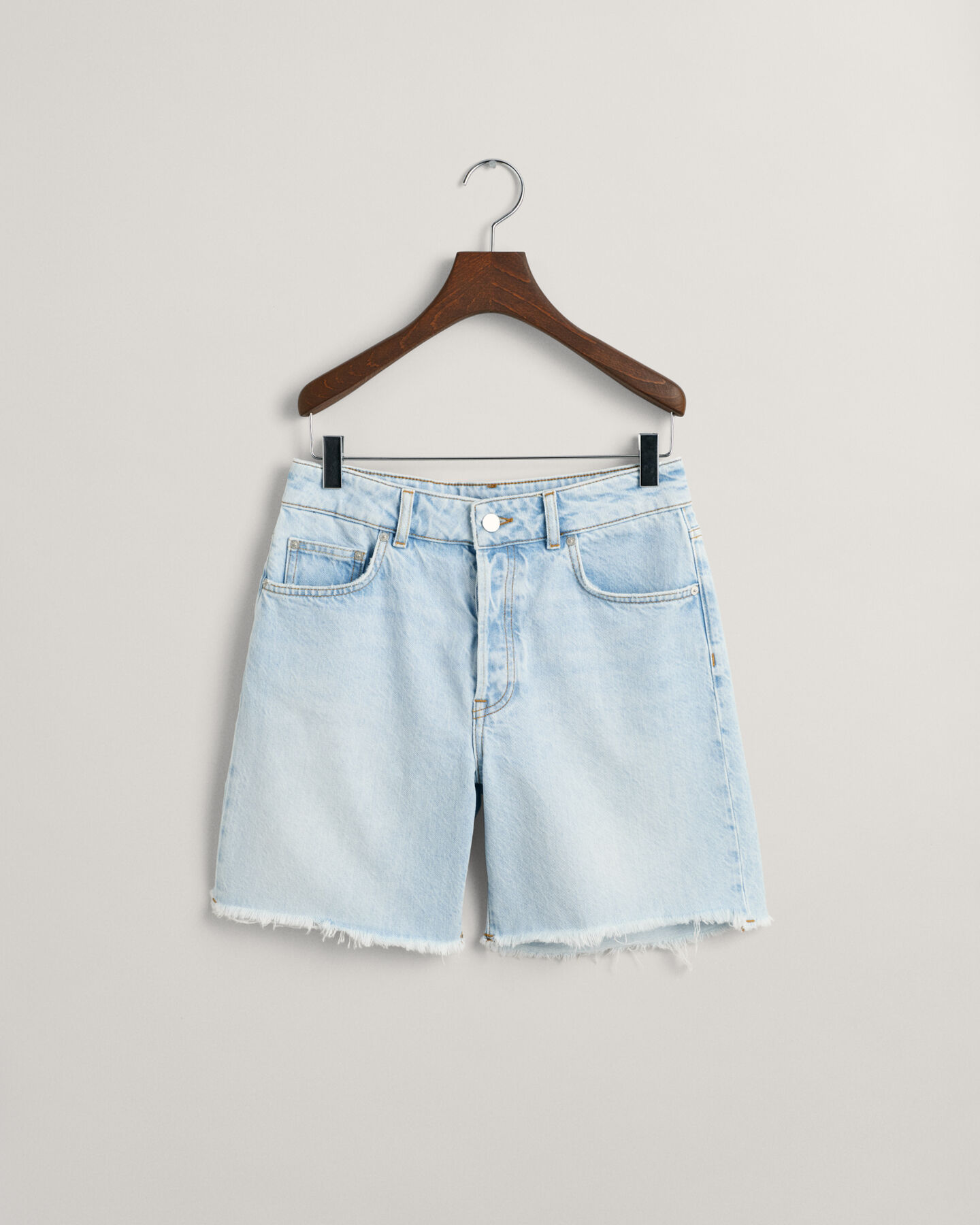 Regular Fit Mid Length Denim Shorts