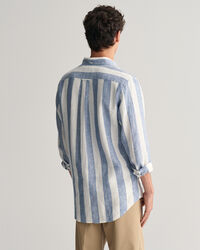 Regular Fit Bold Striped Linen Shirt