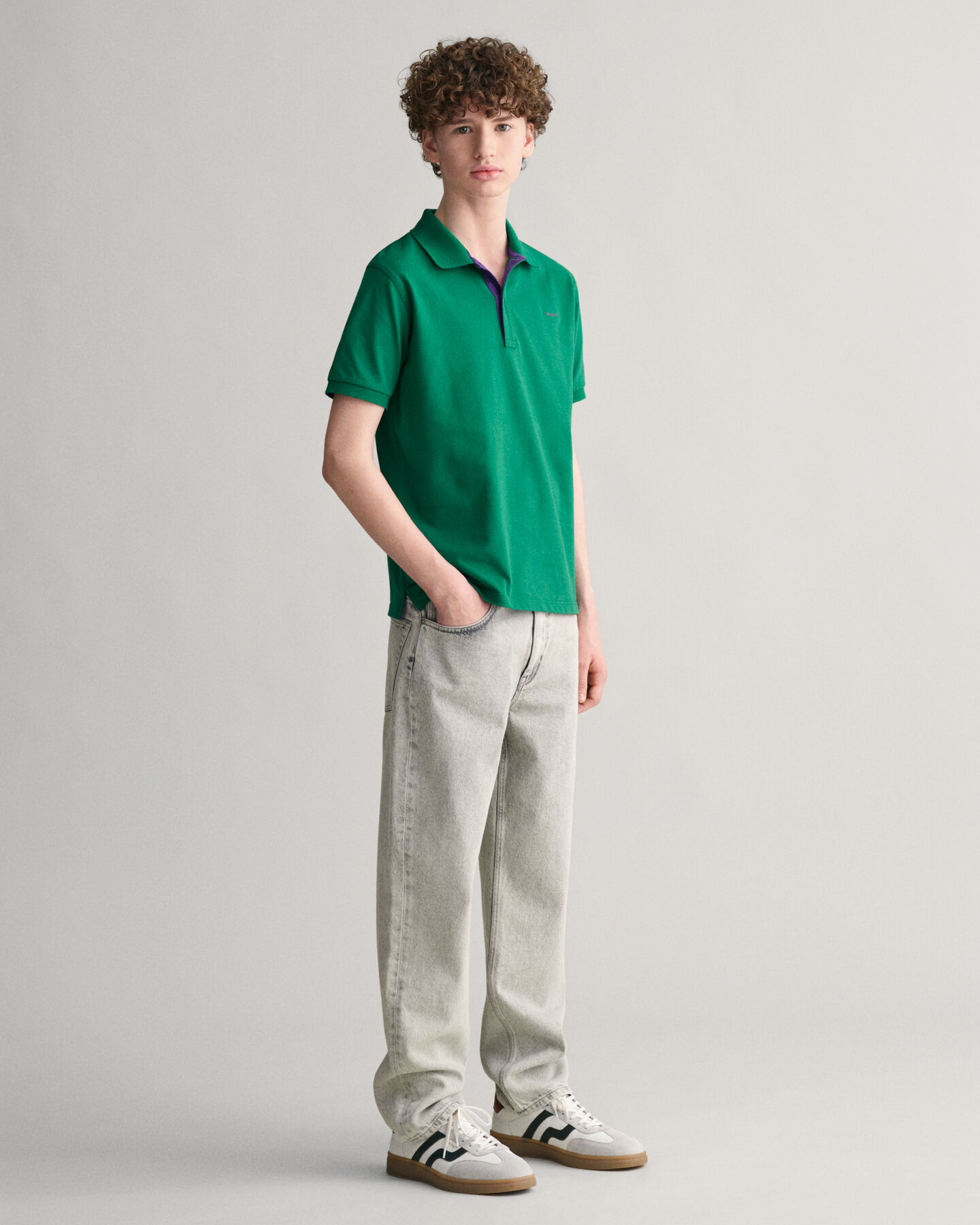 Teens Contrast Piqu&eacute; Polo Shirt