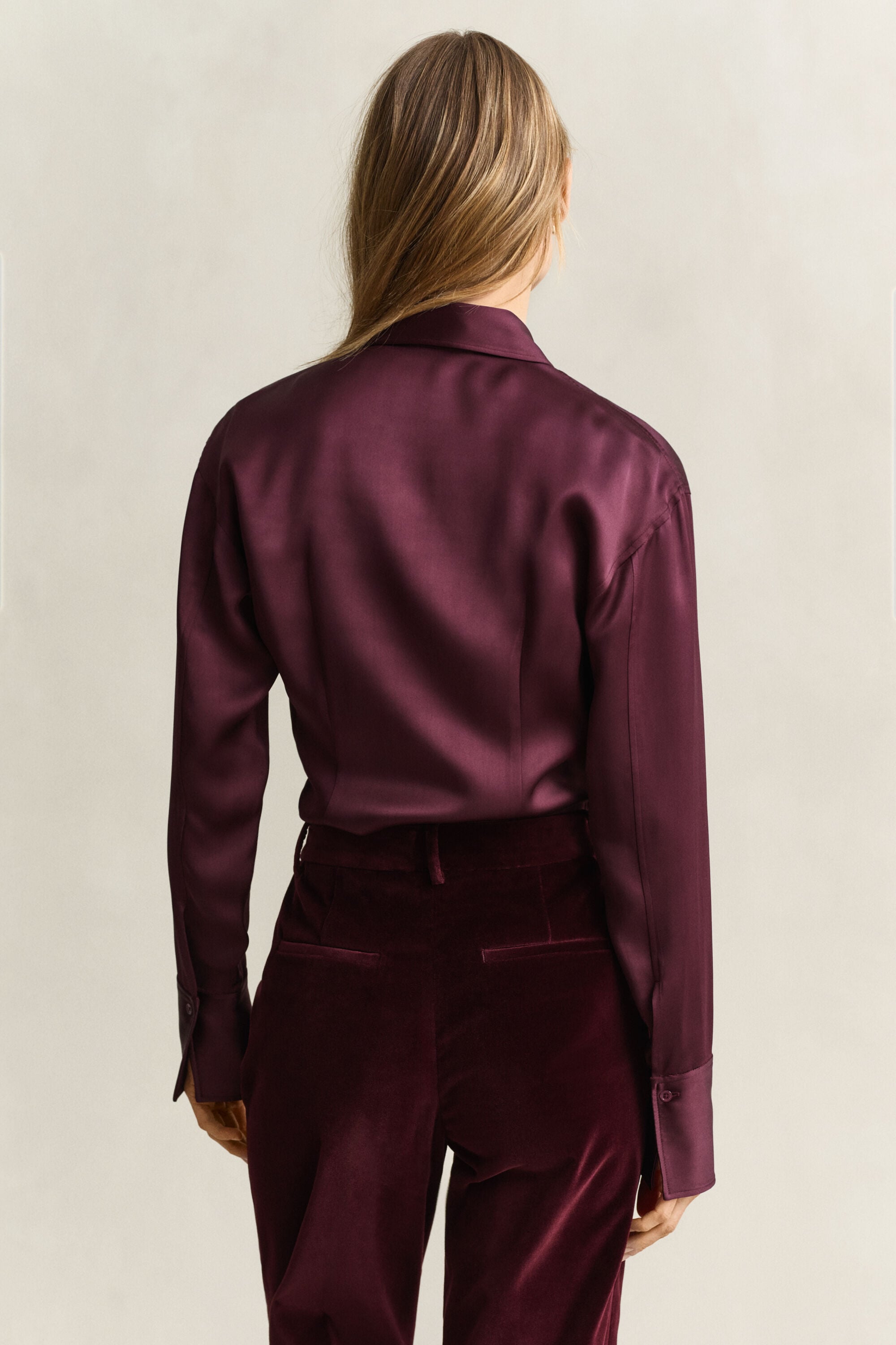 Slim Shirt — DARKENED WINE