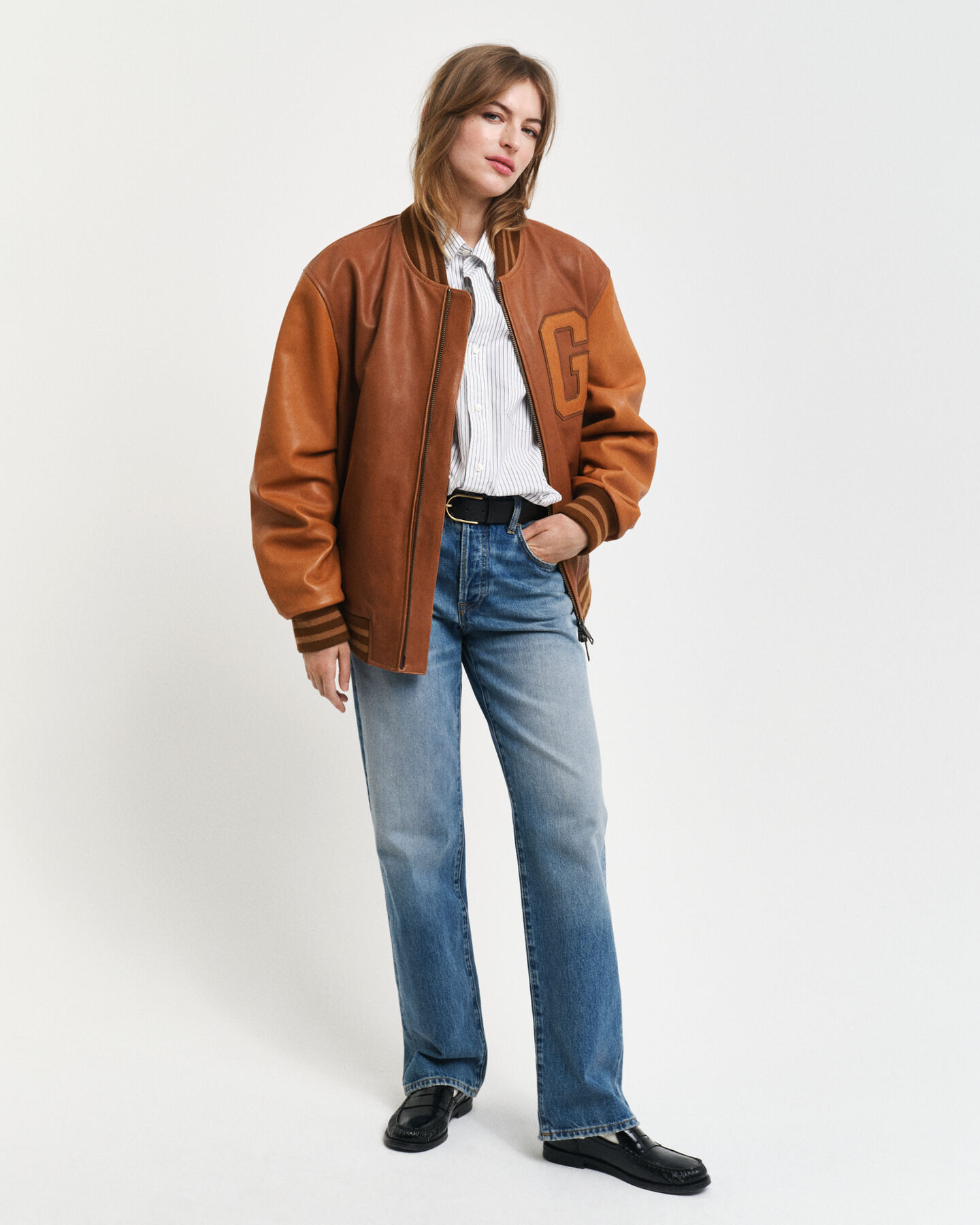 Leather Varsity Jacket