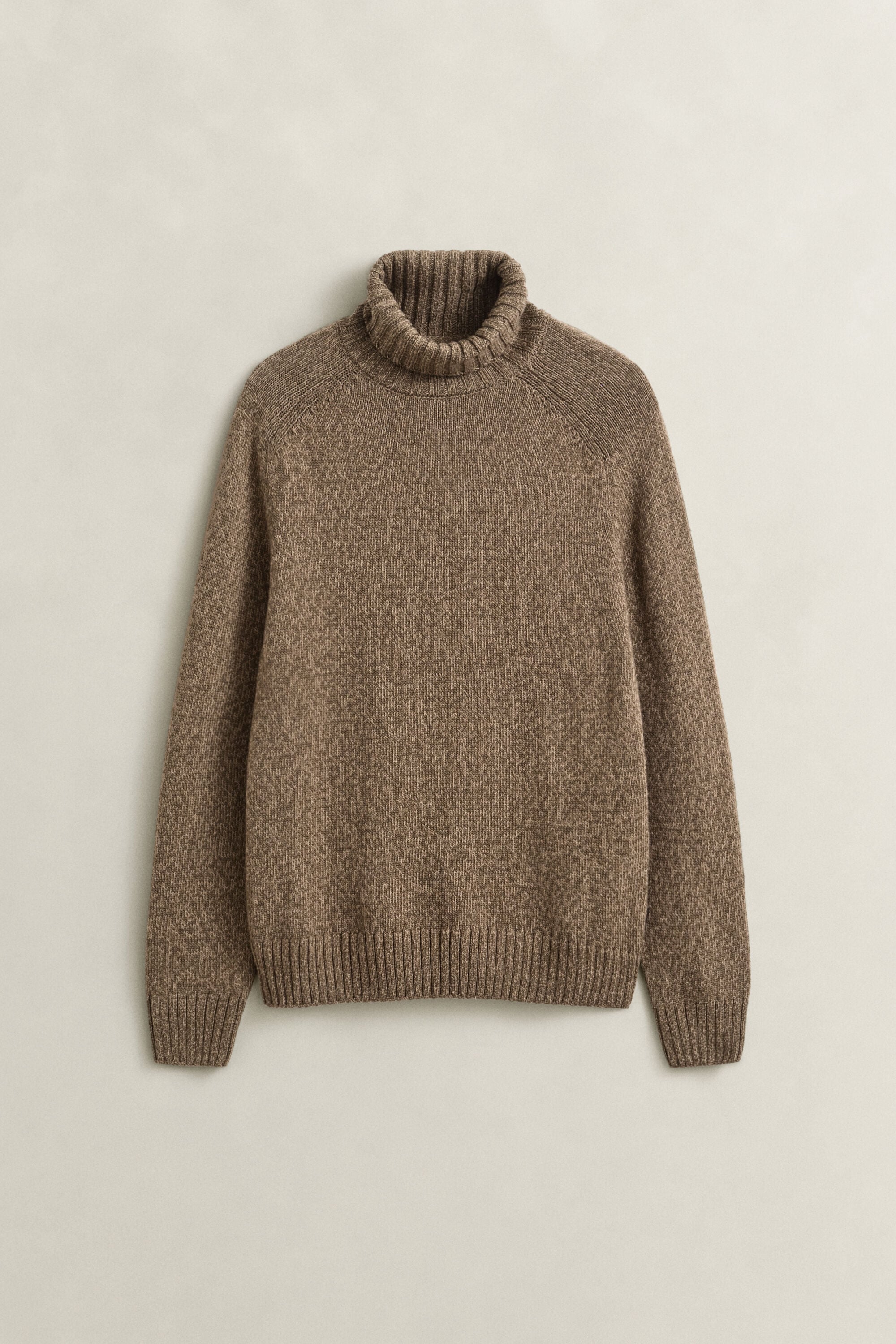 Wool Mouliné Blend Turtleneck Sweater