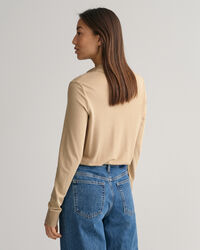 Detail Collared Long Sleeve Polo Shirt