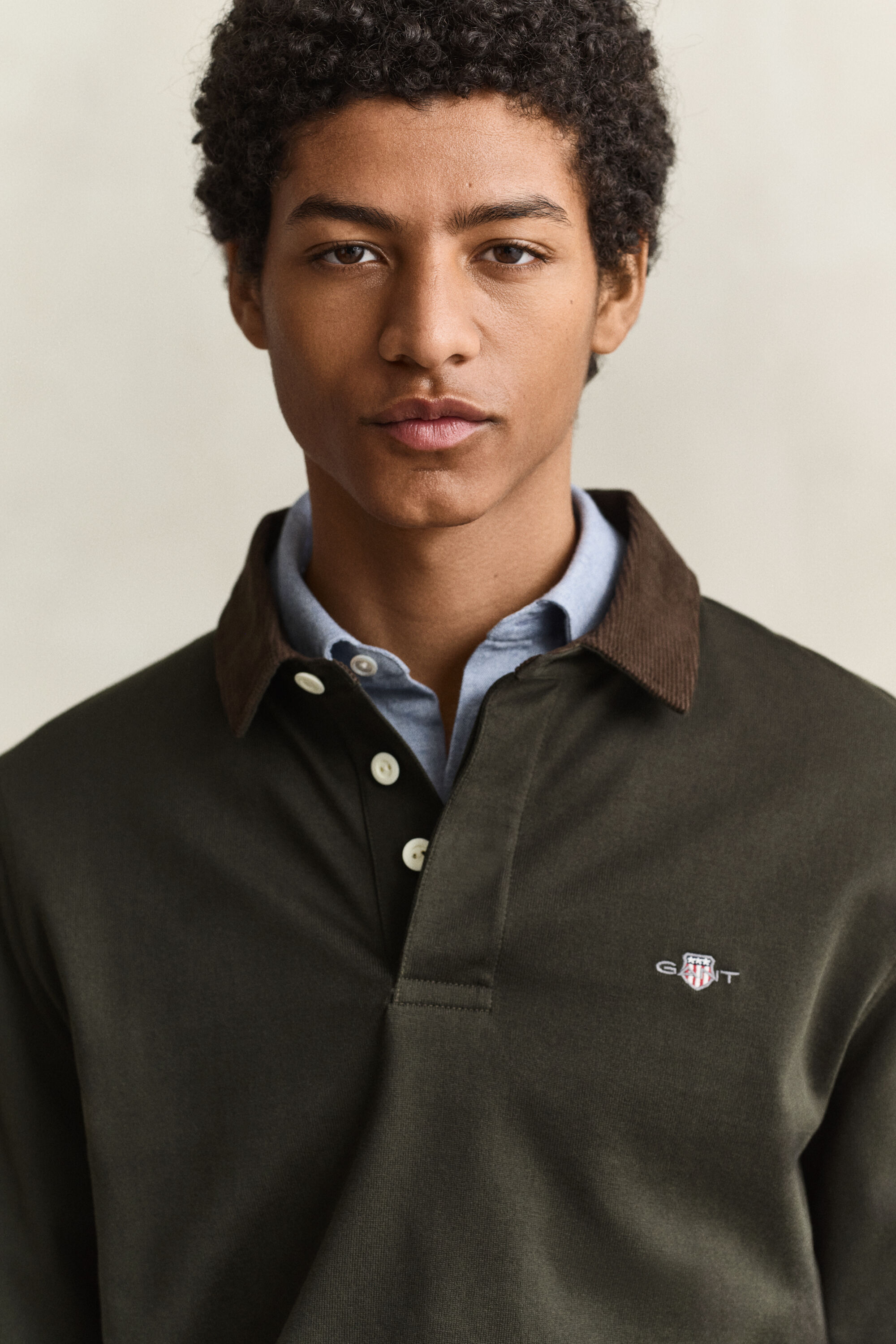 Corduroy Collar Rugger