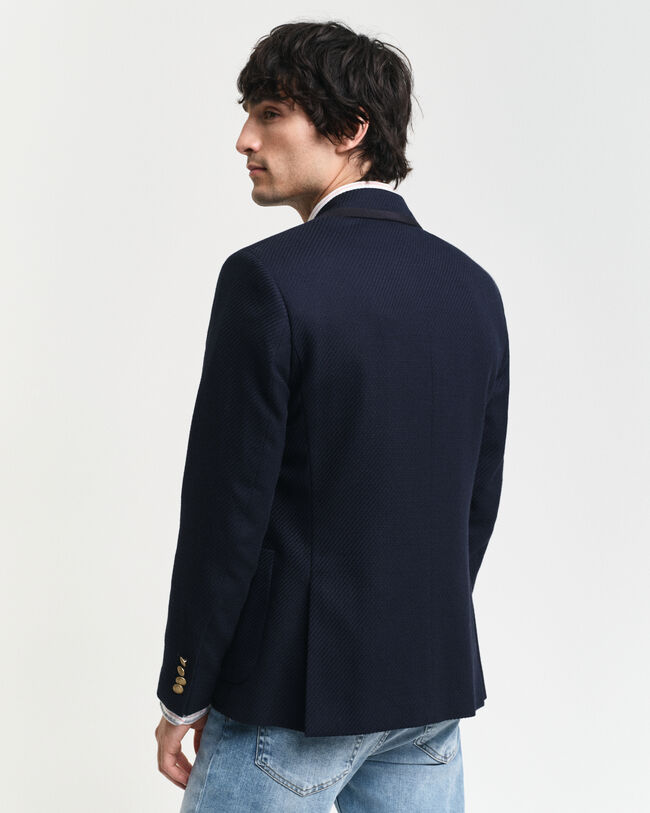 Slim Fit Cotton Wool Club Blazer