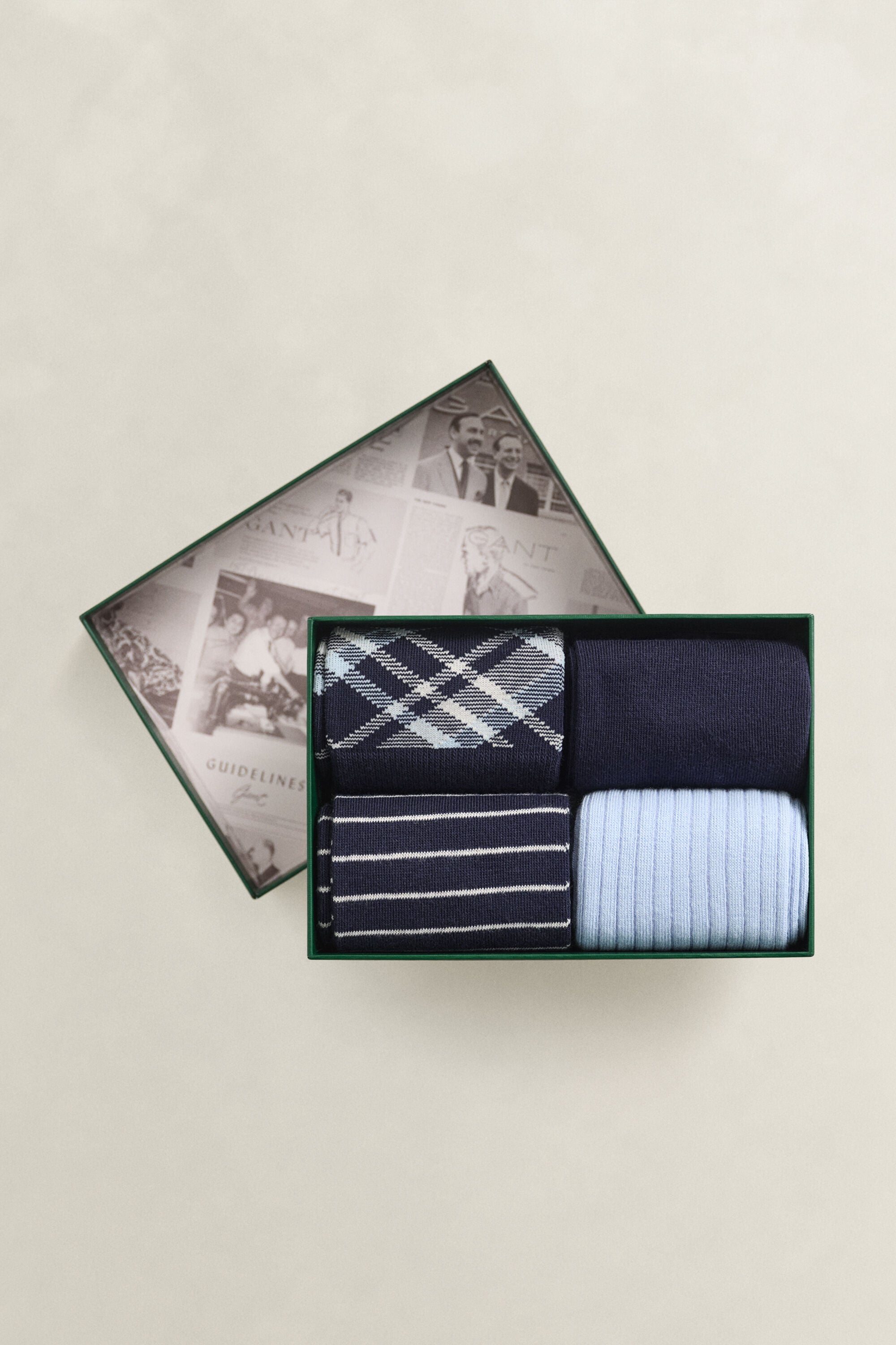 4-Pack Checked Socks Gift Box