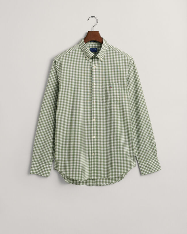 Regular Fit Gingham Broadcloth Shirt