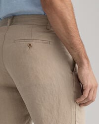 Relaxed Fit Linen Drawstring Shorts