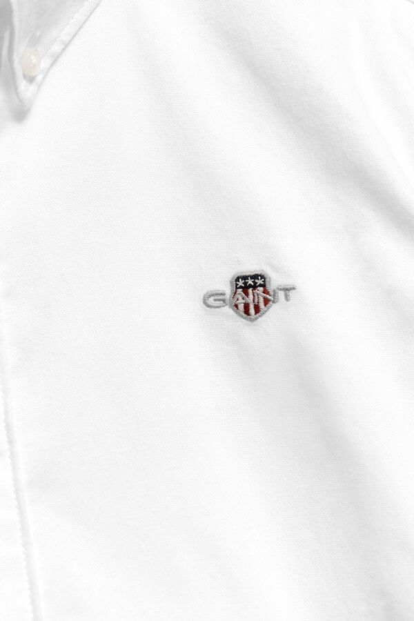 Teen Boys Shield Oxford Shirt — WHITE