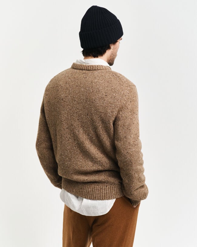 Wool Nepps Crew Neck Sweater