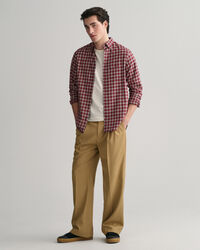 Regular Fit Micro Tartan Flannel Shirt