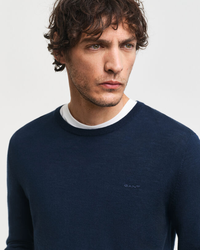 Extra Fine Merino Wool Crew Neck Sweater