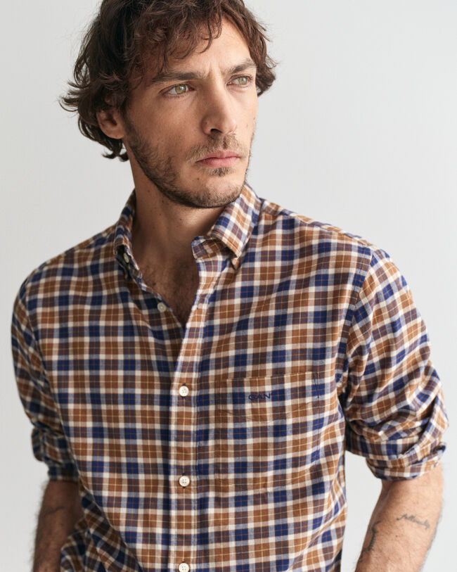 Regular Fit Checked Light Twill Shirt