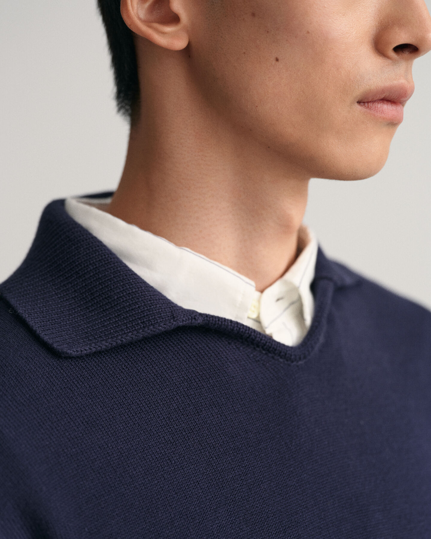 V-Neck Polo Sweater
