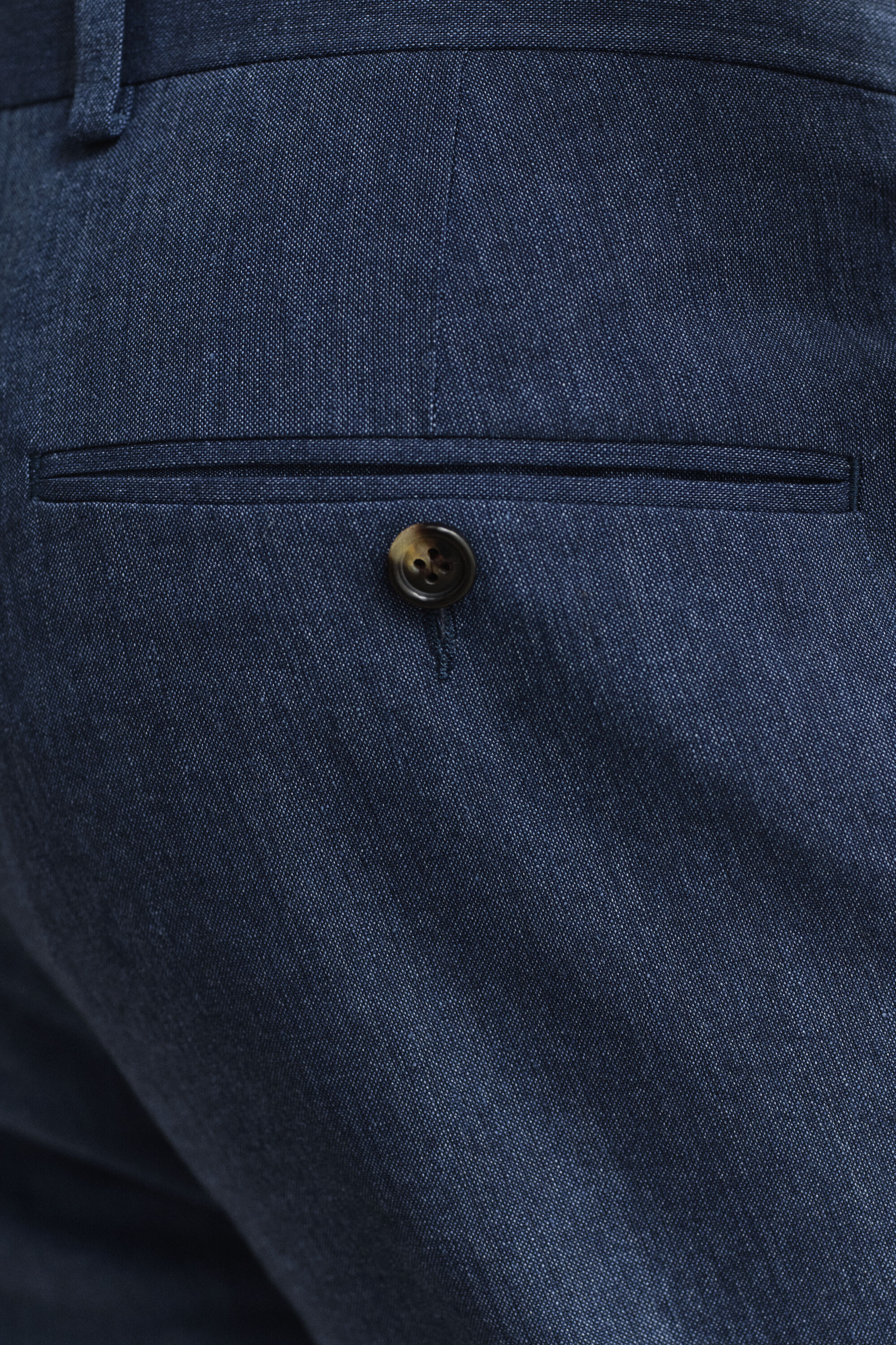 Linen Blend Suit Pants