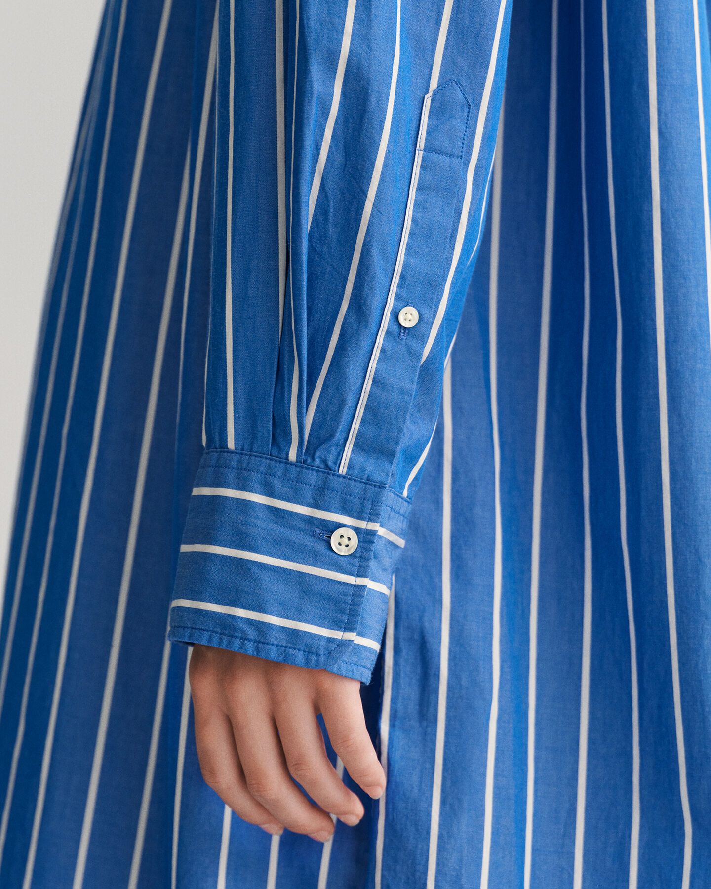 Oversized Striped Shirt Dress