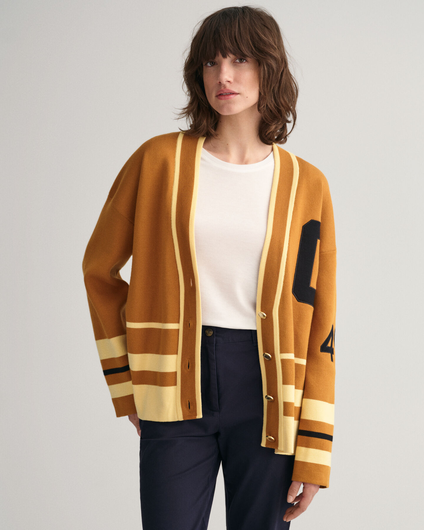 GANT Varsity V-Neck Cardigan