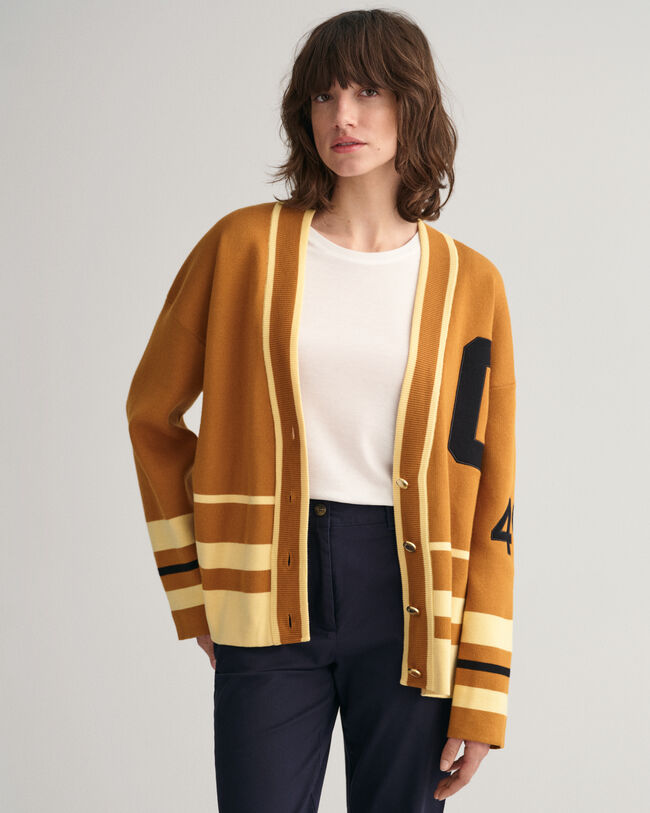 GANT Varsity V-Neck Cardigan