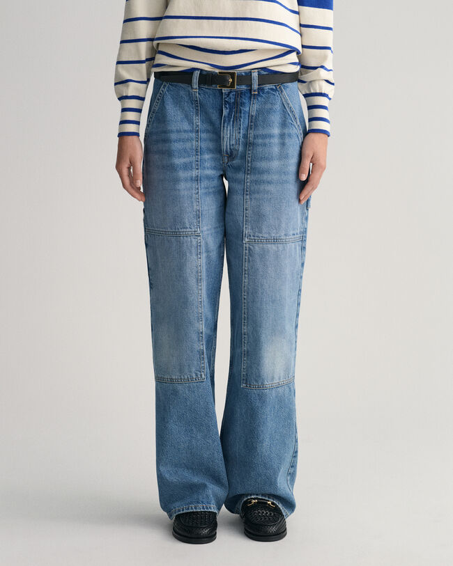 Wide Leg Cargo Jeans
