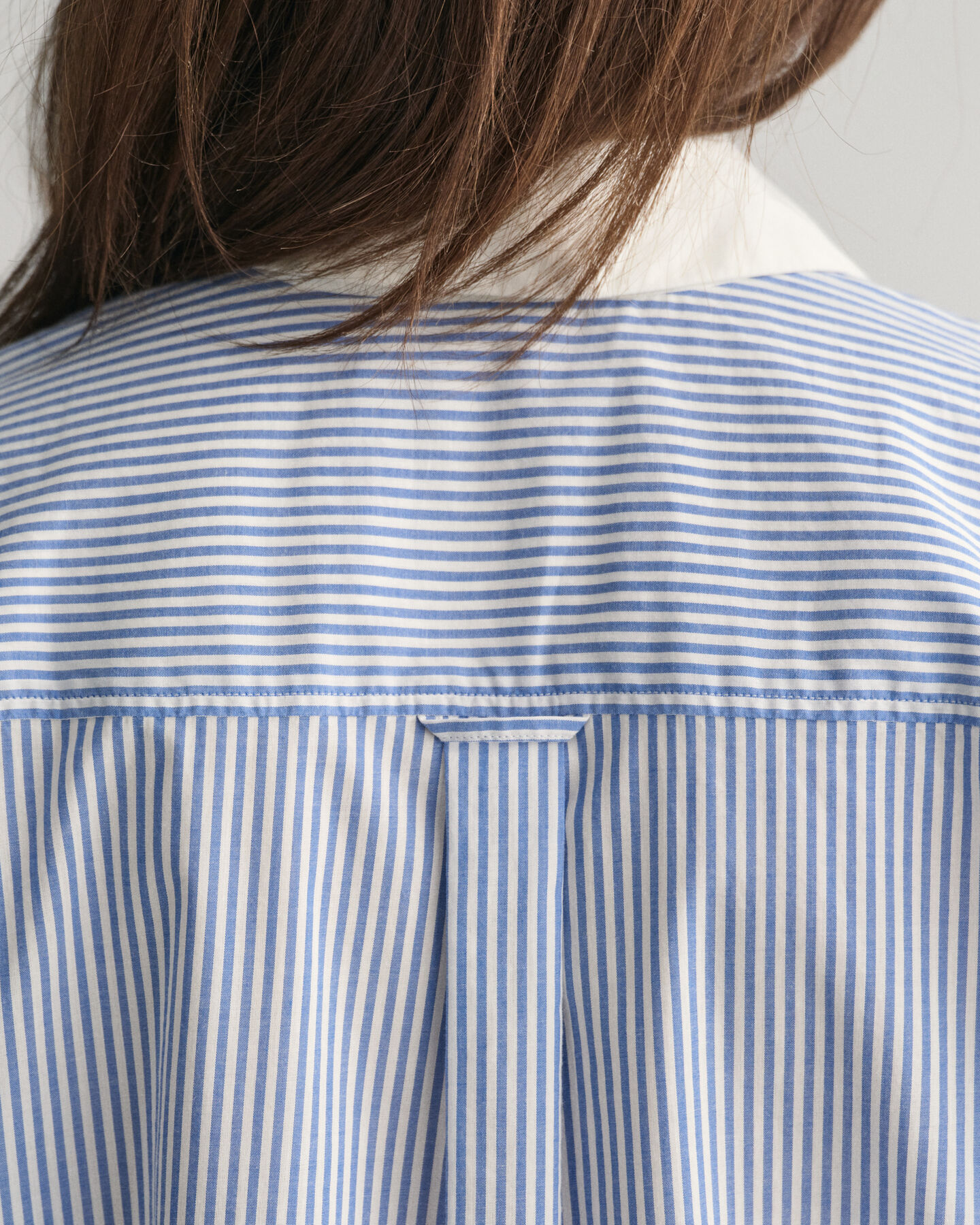 Relaxed Fit Striped Contrast Collar Shirt