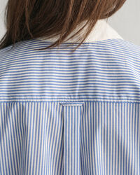 Relaxed Fit Striped Contrast Collar Shirt