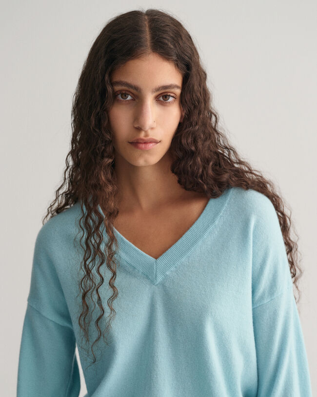 Superfine Lambswool V-Neck Sweater