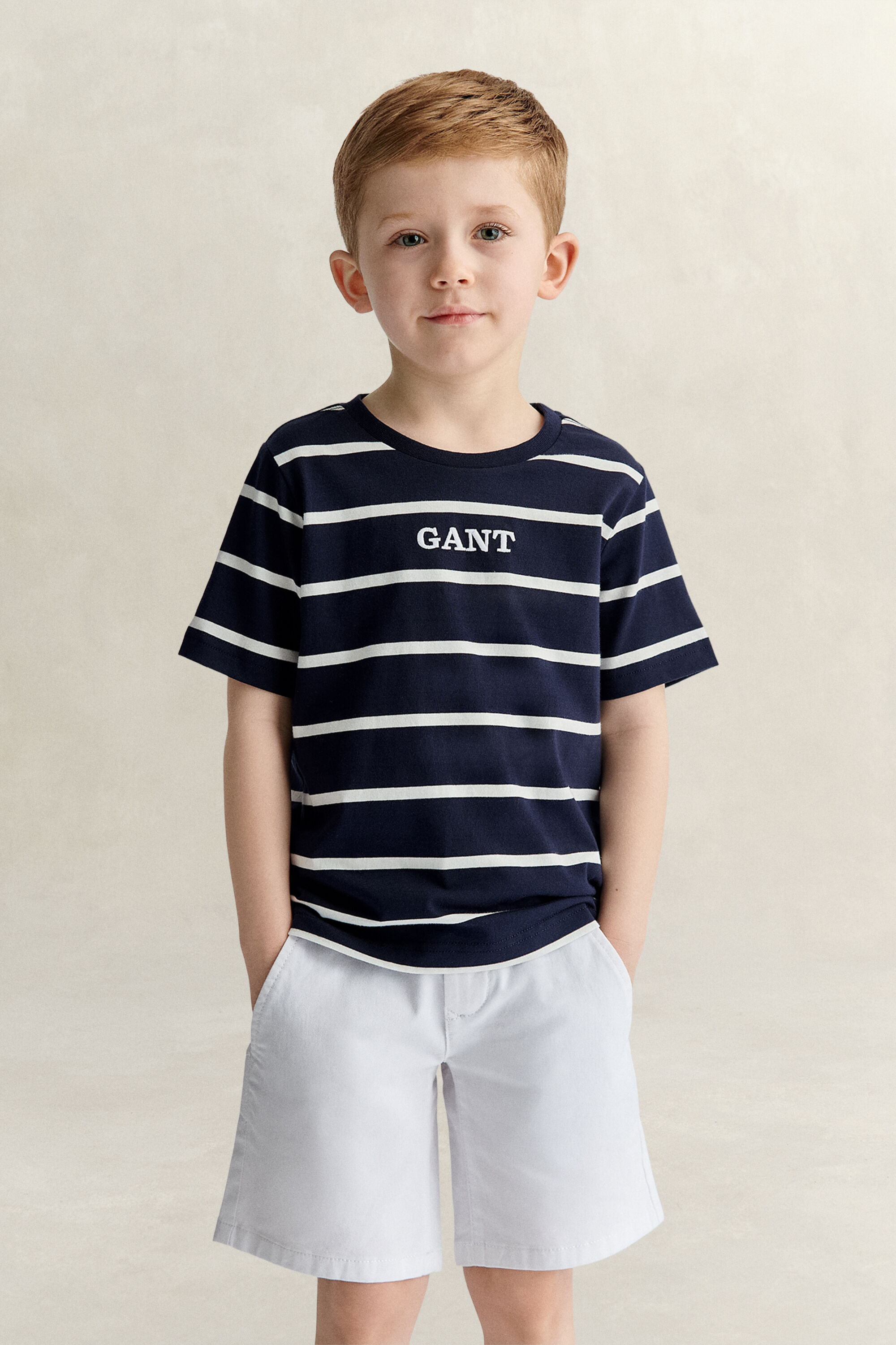 Boys Striped Graphic T-Shirt