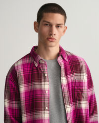 Relaxed Fit Checked Heavy Flannel Shirt