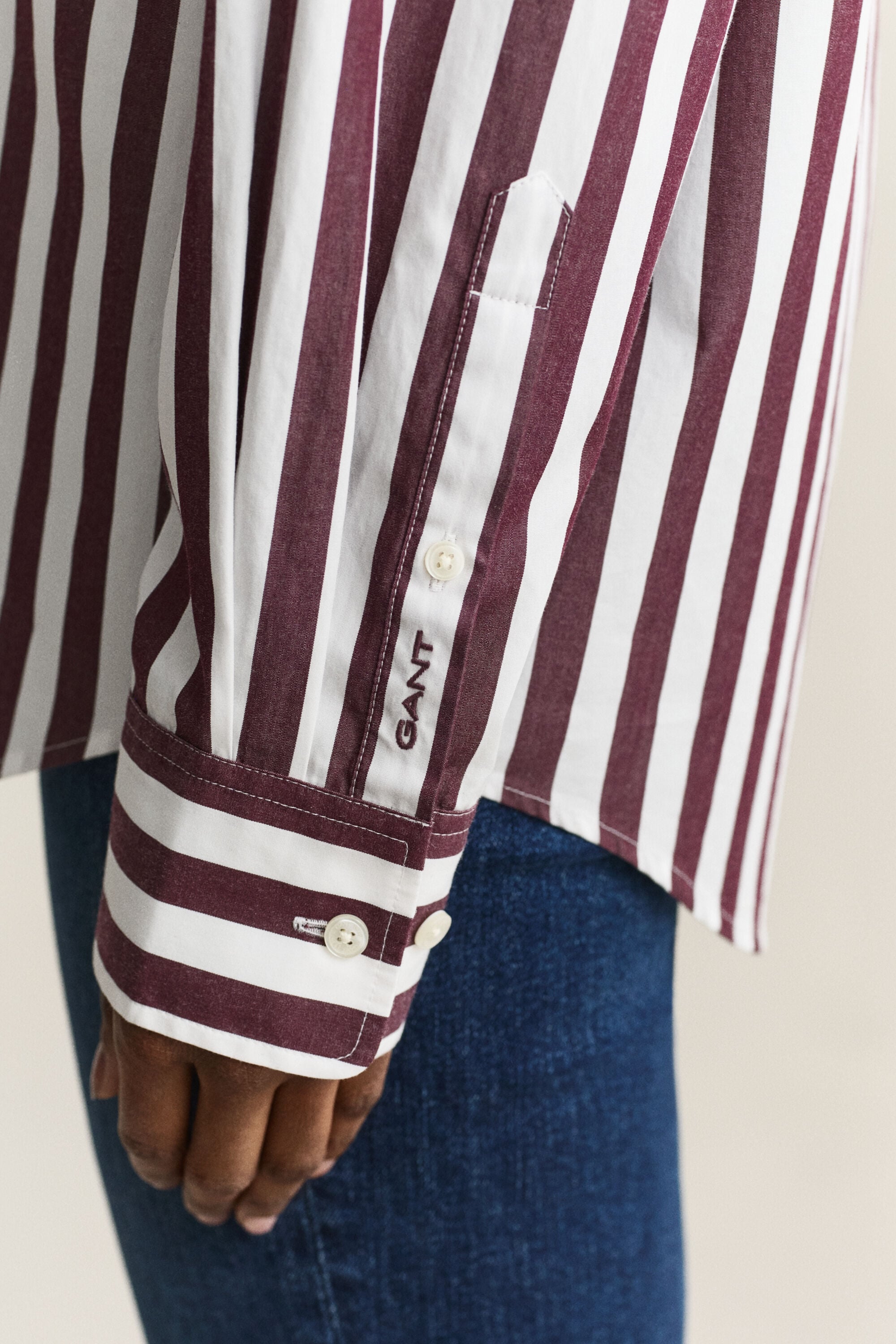 Relaxed Striped Poplin Shirt