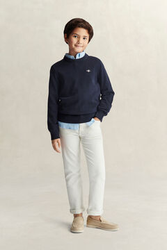 Teen Boys Shield Sweater — EVENING BLUE 6