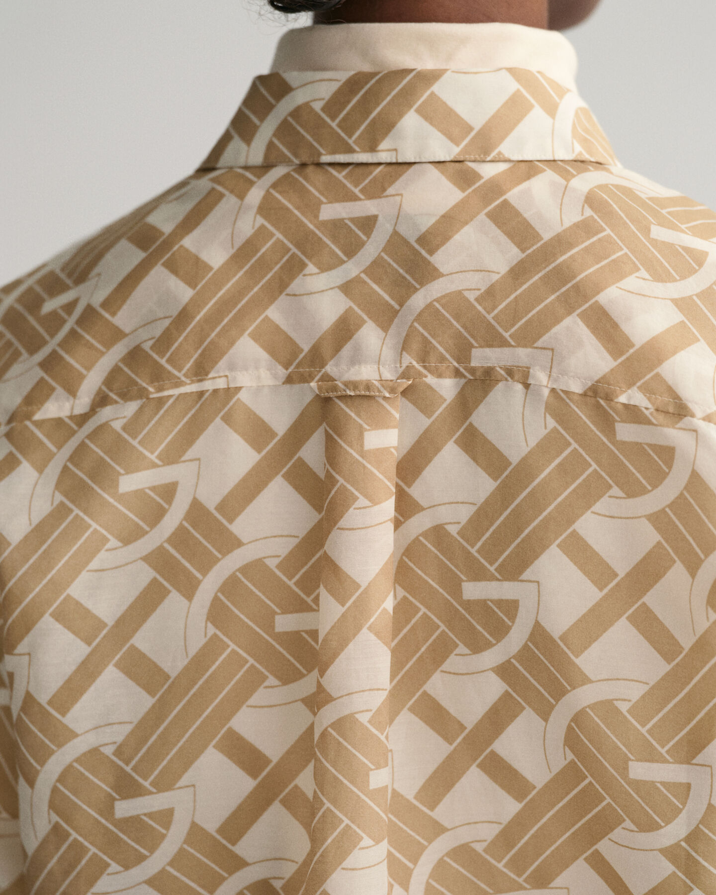 Regular Fit G Patterned Cotton Silk Shirt