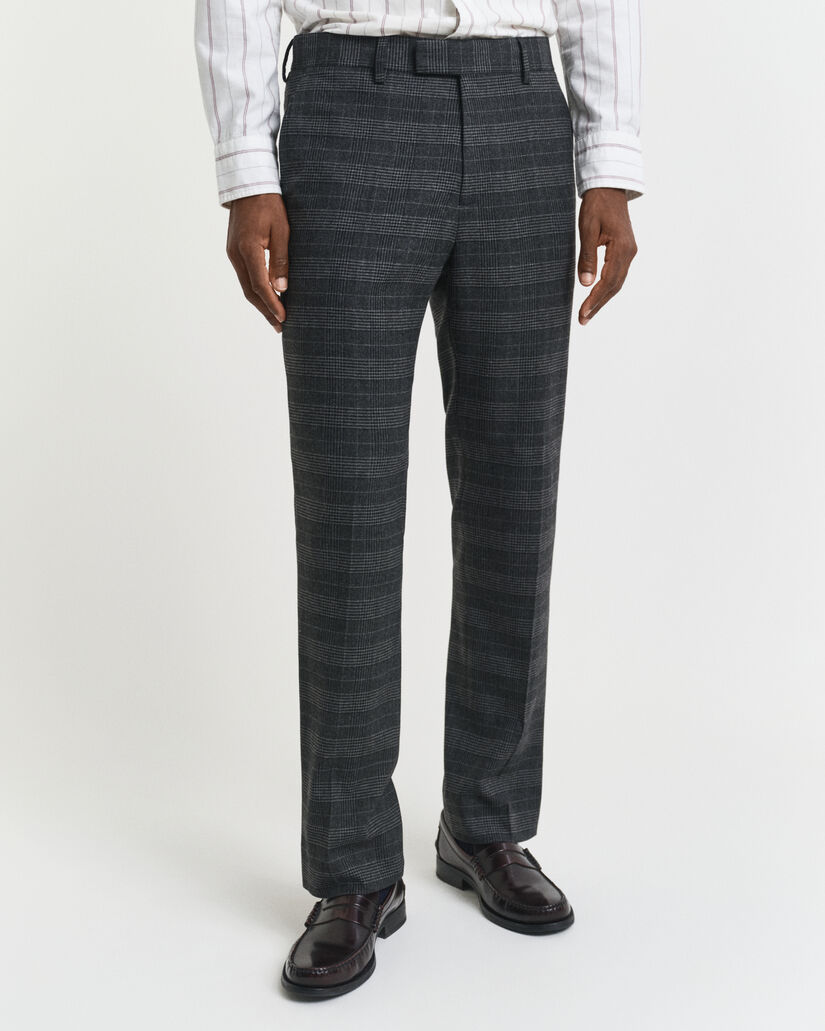 Slim Fit Glen Check Suit Pants