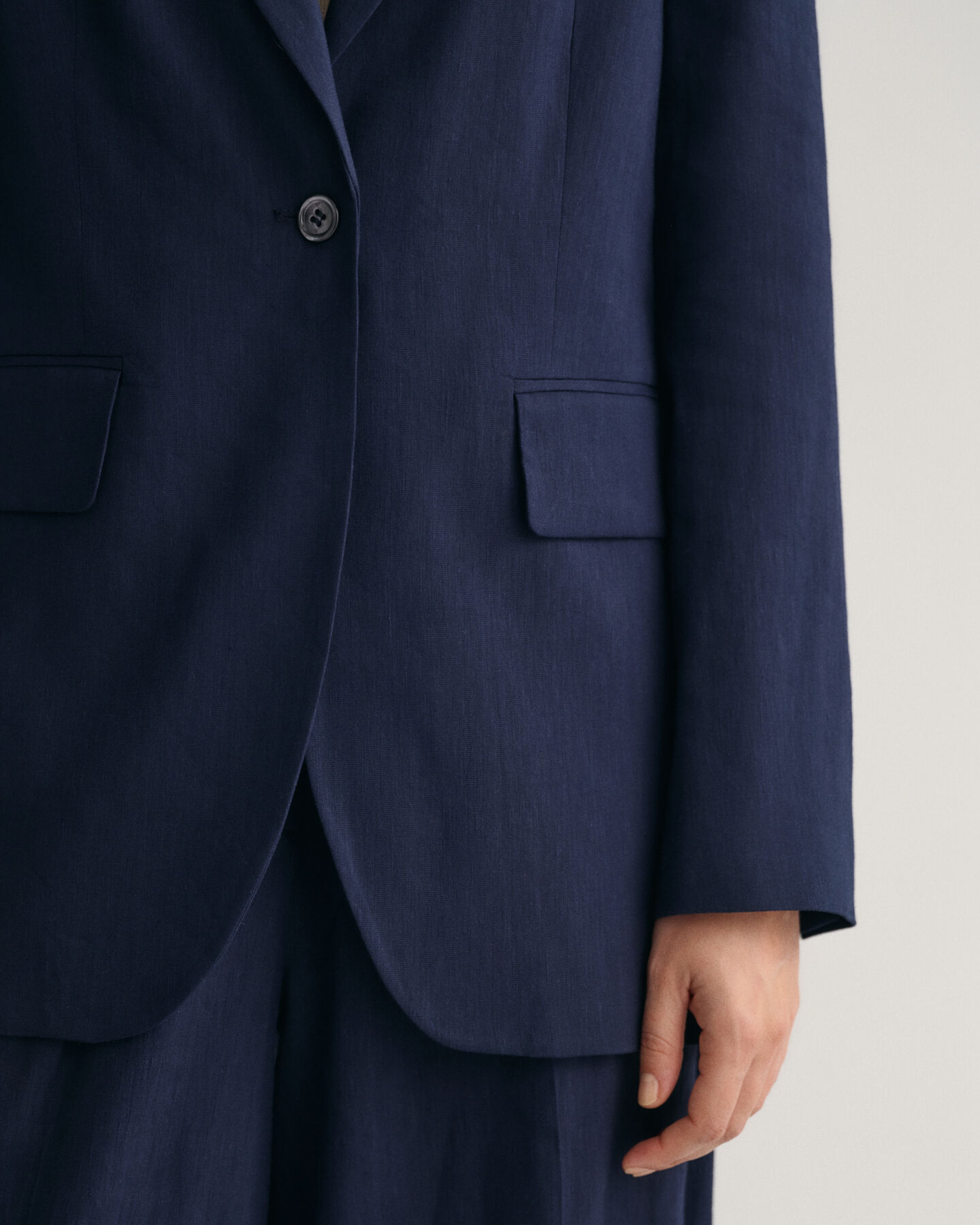 Regular Fit Stretch Linen Blazer