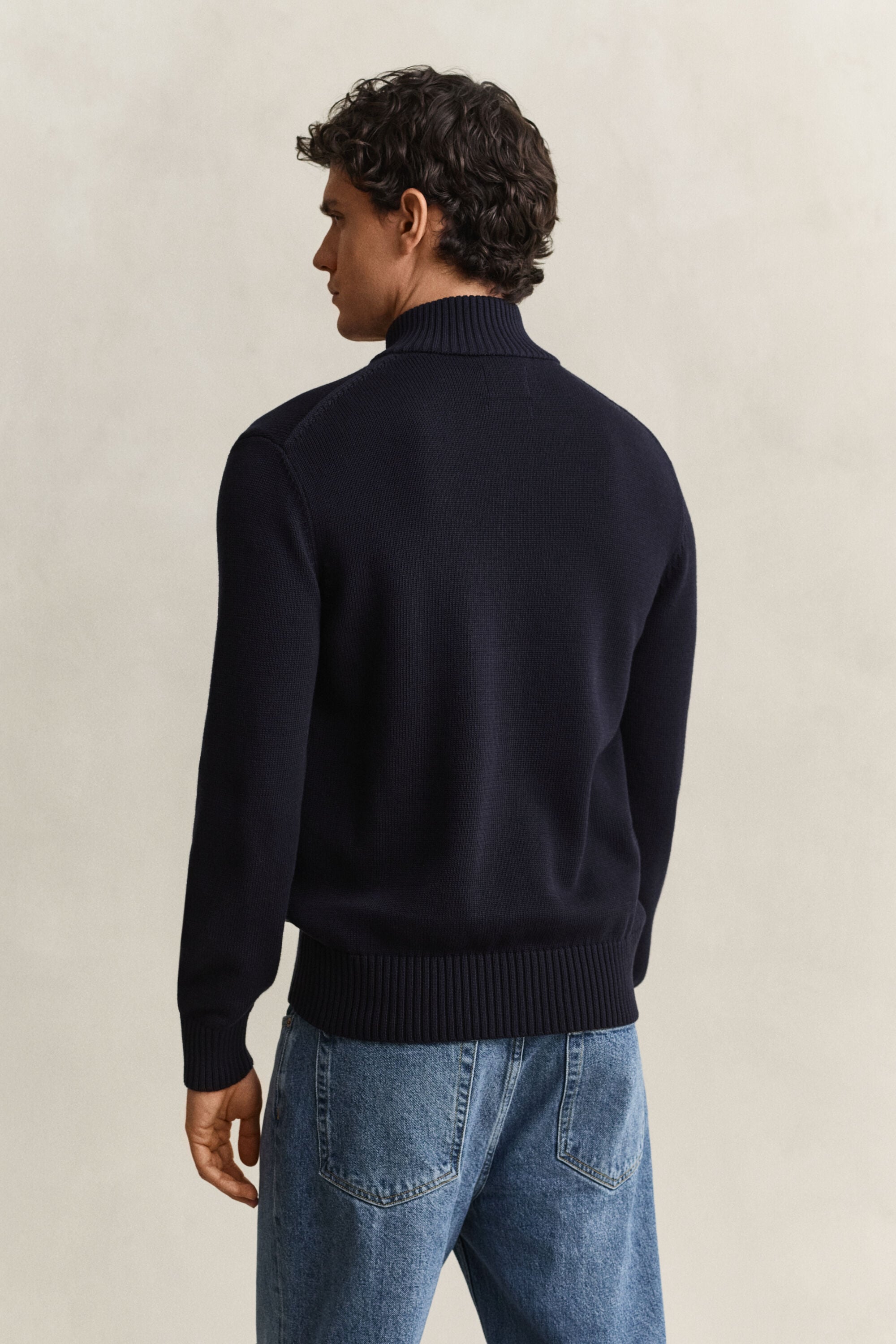 Supima Cotton Buttoned Neck Sweater