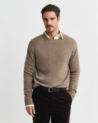 Cashmere Blend Crew Neck Sweater