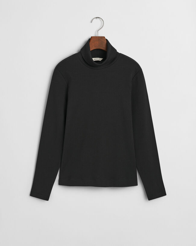 Ribbed Long Sleeve Turtleneck Top
