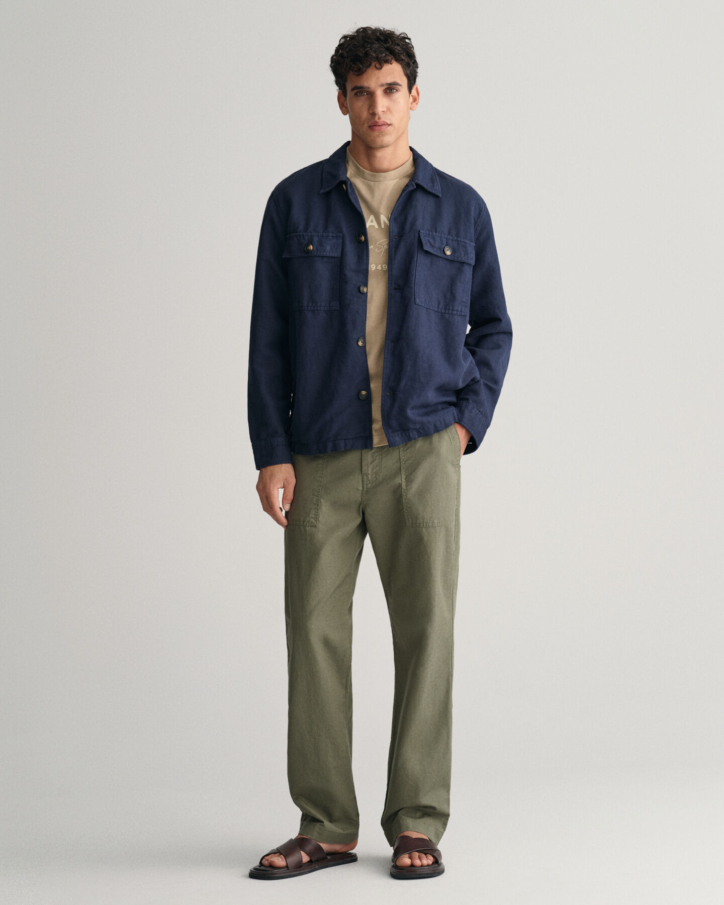 Regular Fit Cotton Linen Chinos