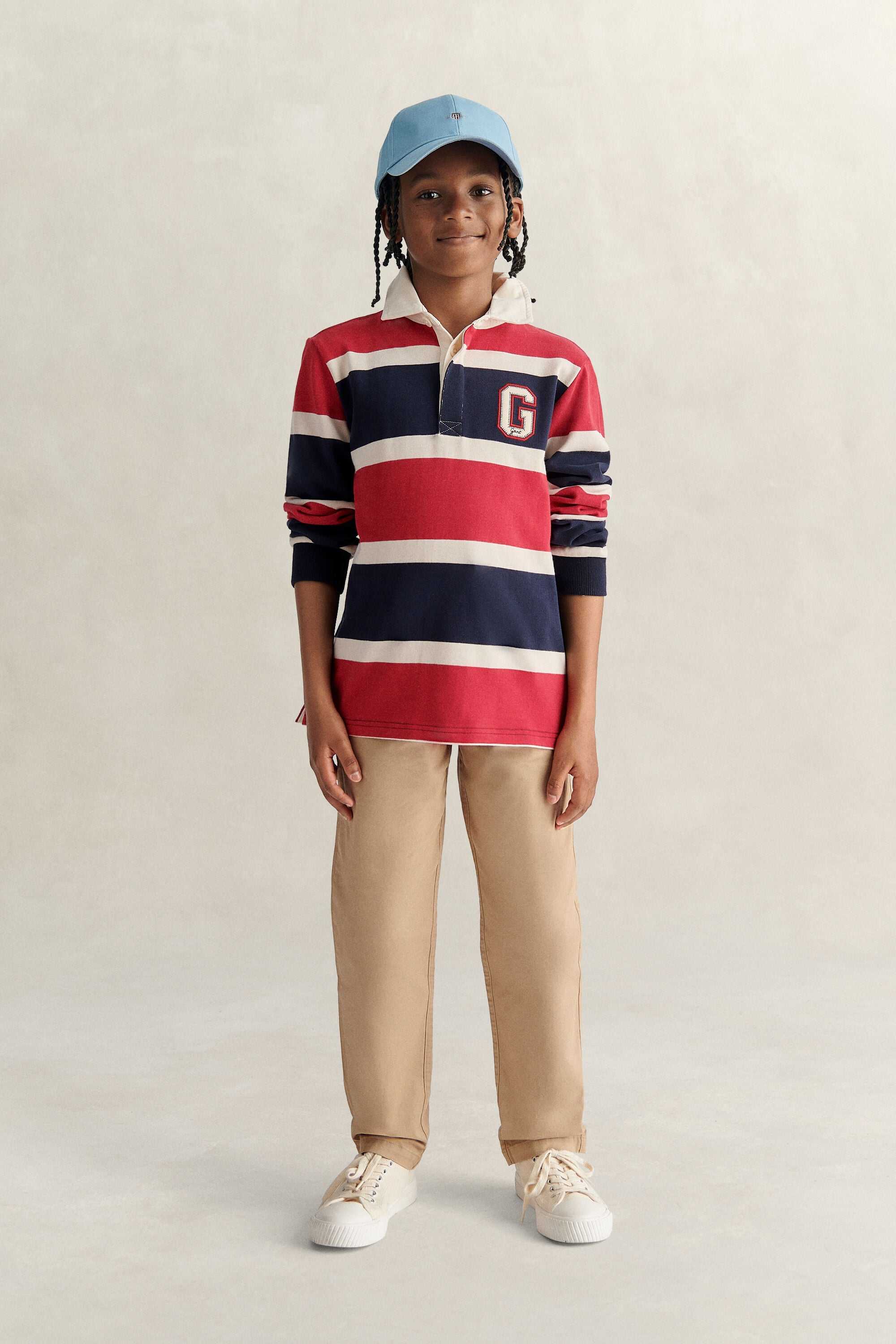 Teen Boys Collegiate Rugger — EVENING BLUE