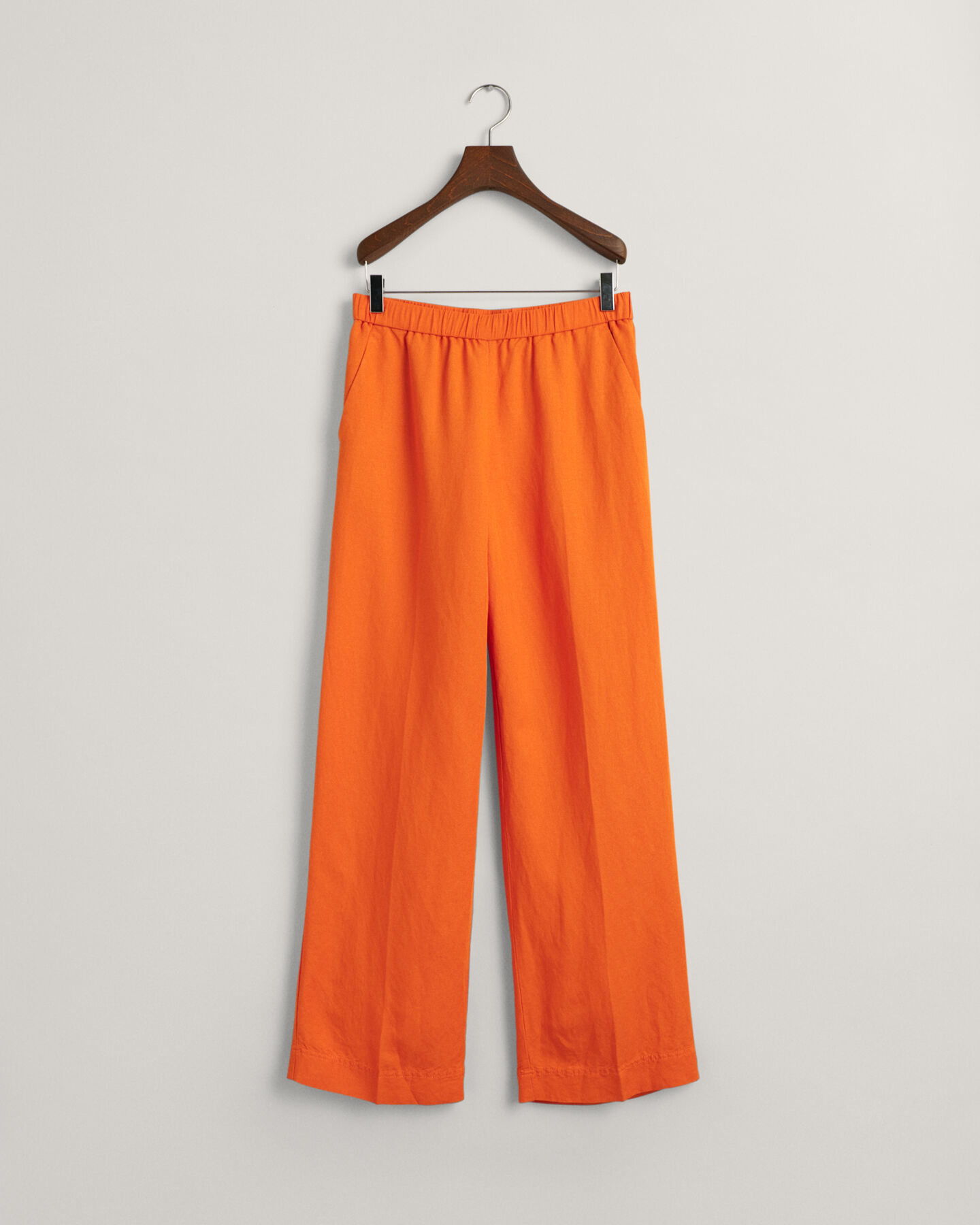 Relaxed Fit Linen Blend Pull-On Pants