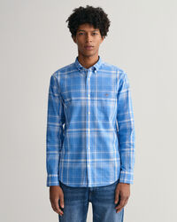 Regular Fit Check Cotton Linen Shirt