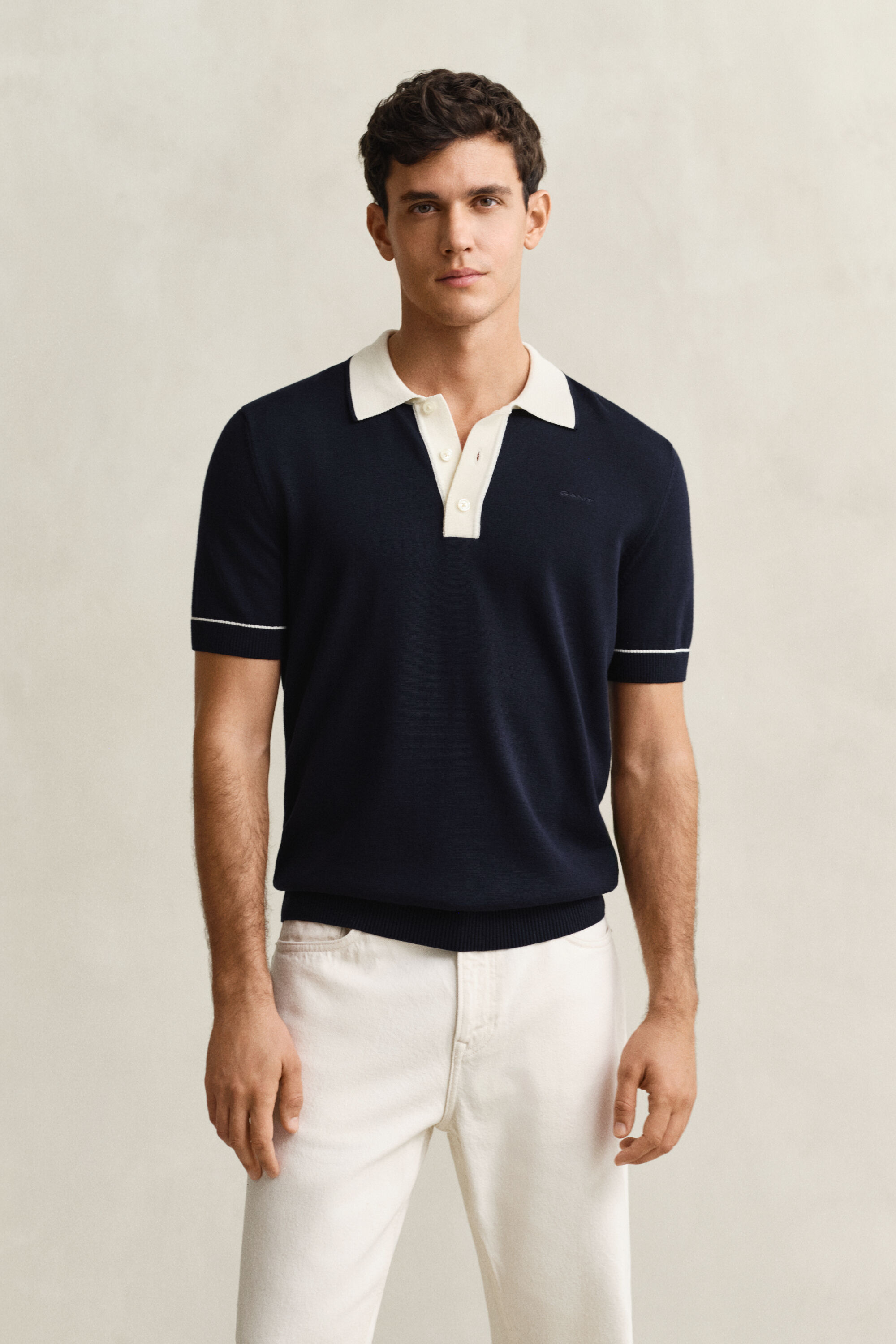 Cotton Modal Polo Sweater