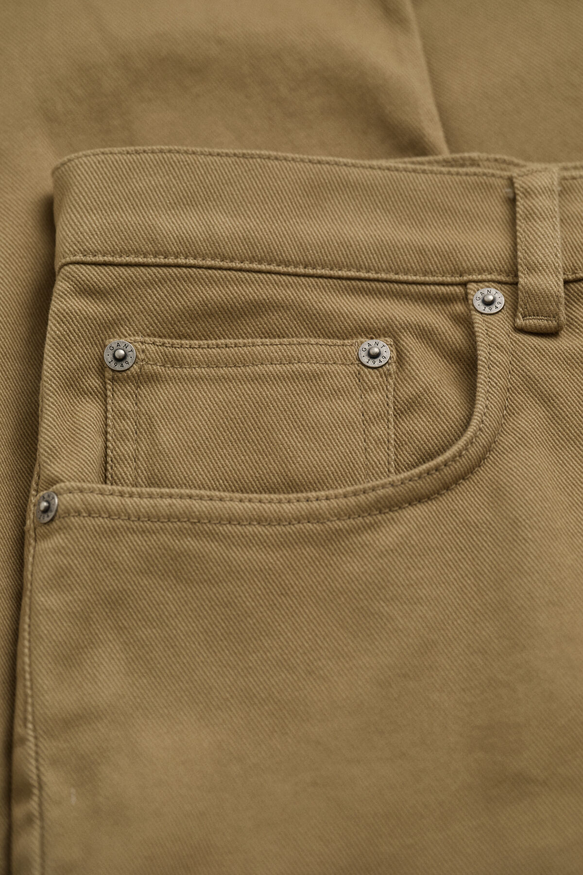 Slim Fit Twill Jeans — LIGHT TAUPE