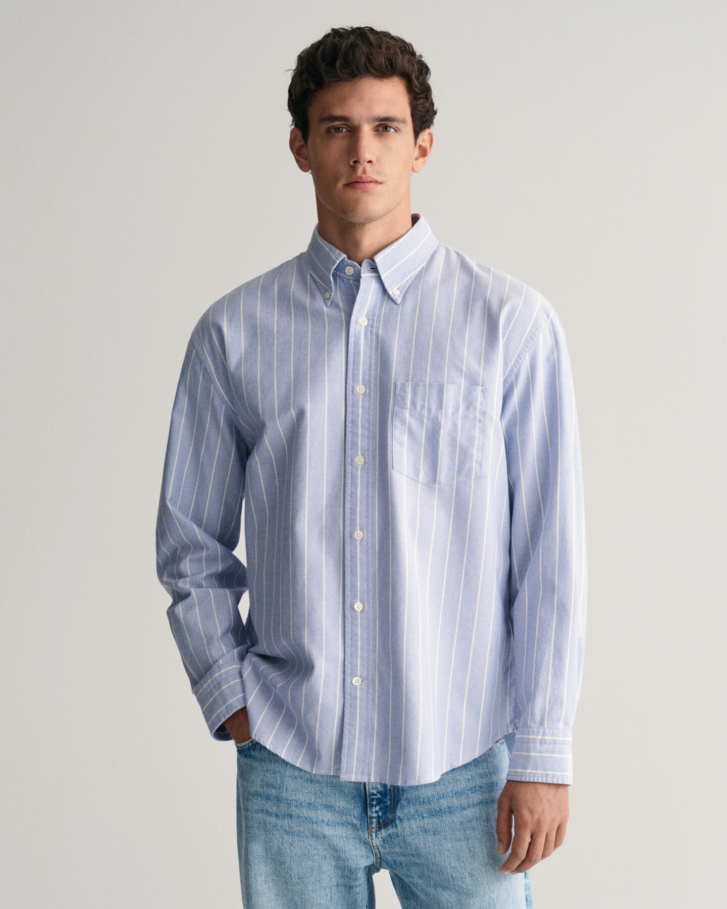 Relaxed Fit Striped Heritage Oxford Shirt