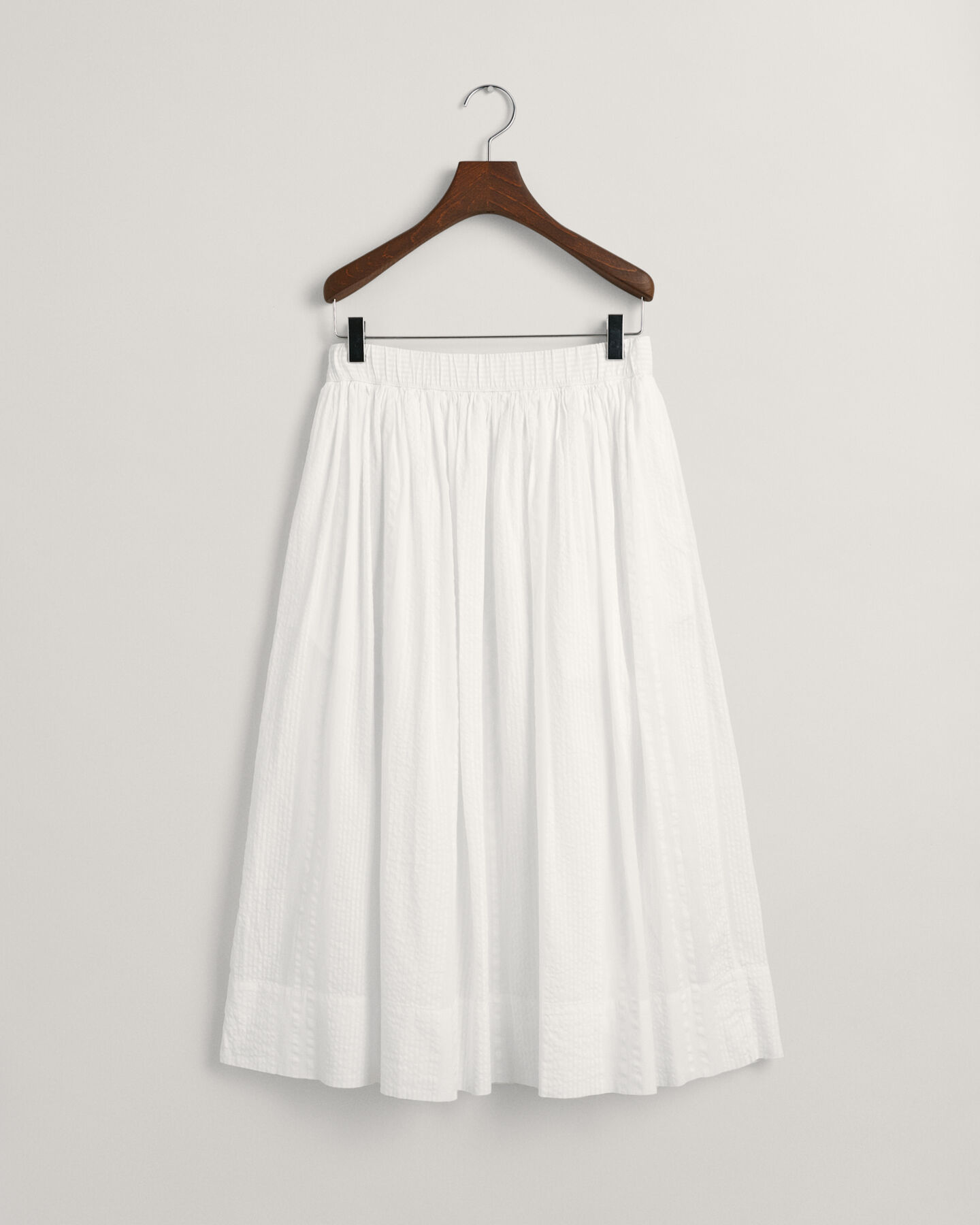 Seersucker Striped Pull-On Skirt