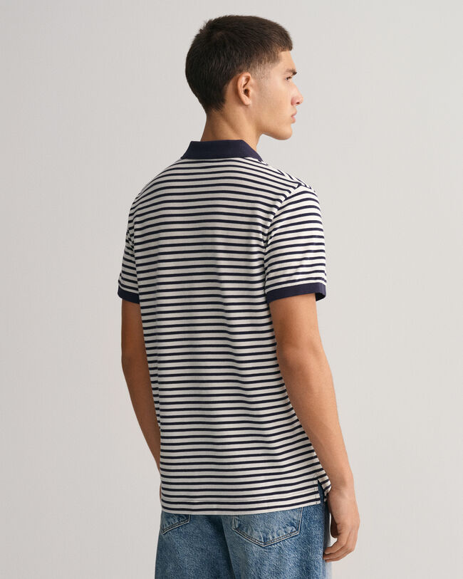 Striped Piqué Polo Shirt