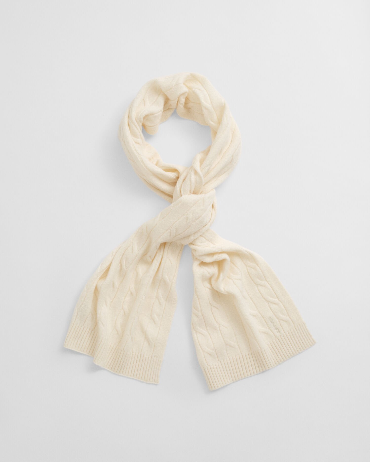 Cable Knit Wool Scarf